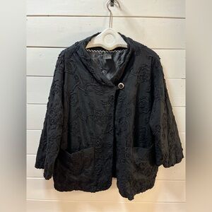 DL Black Textured  Jacket XXL / 1X